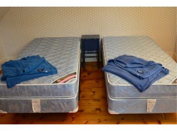 Twin Beds W/ Ralph Lauren Blankets