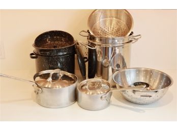 Kitchen Pots Including All-Clad & Williams Sonoma