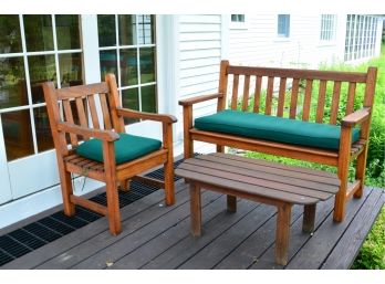 Barlow Tyrie Bench & Chair With A Teak Table
