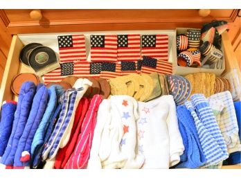 Patriotic Themed Dish Towels, Pot Holders & Coasters