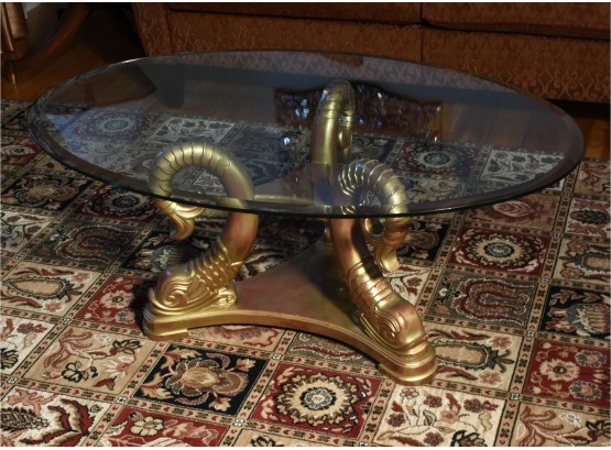 Quality Contemporary Carved And Gilt Decorated Coffee Table