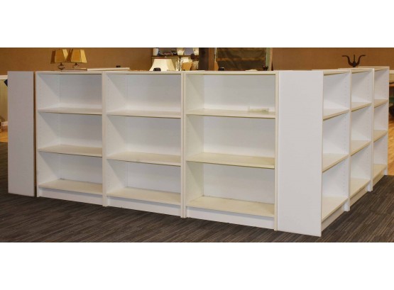 8 Swiss Made White Manufactured Adjustable Book Shelves