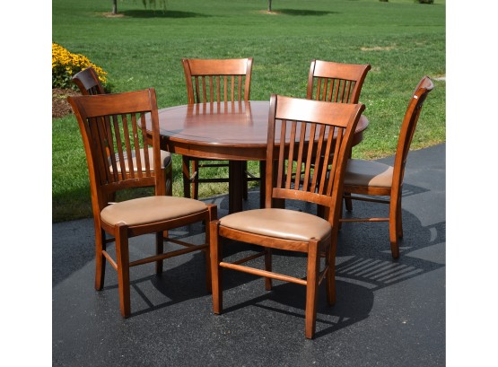 Set Of Six Stickley Cherry Dining Chairs