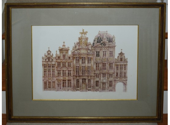 Grand Place Brussels, Pen And Ink