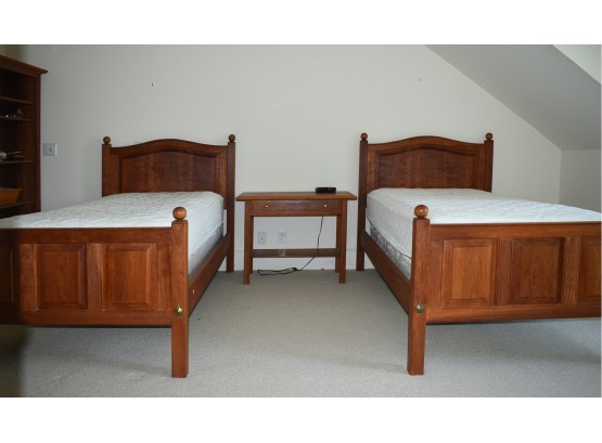 Pair Of Charles Shackleton Cherry 'Beech Park' Twin Beds