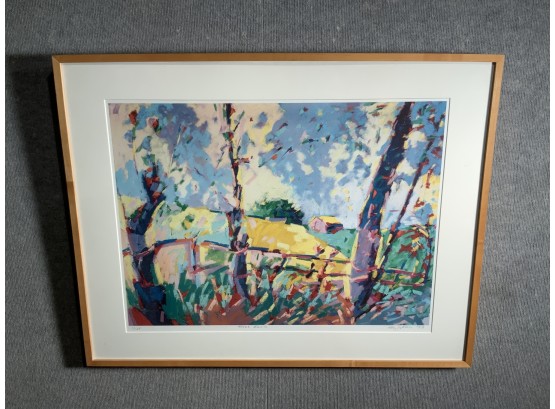 Norwich Artist Henry Issacs Pencil Signed Lithograph 'Texas Ranch' 1 Out Of 150