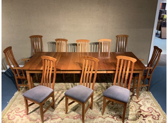 Clearlake VT Made Cherry Dining Table And 10 Chairs
