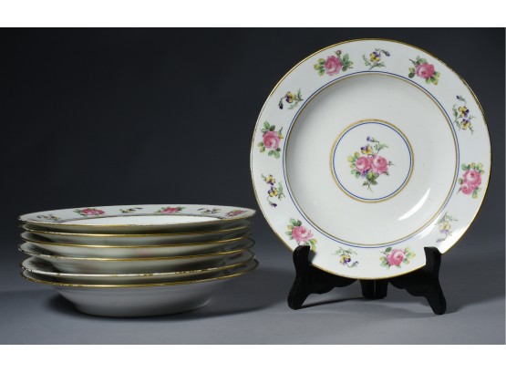 Set Of Seven Sevres Porcelain Soup Plates