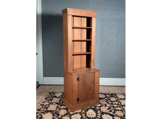 Contemporary Narrow Country Pine Set Back Cupboard