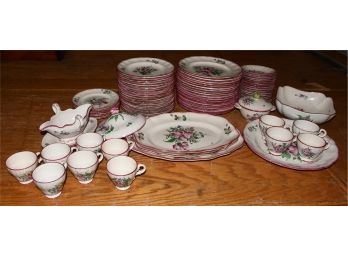French St. Clement Faience Dinner Set
