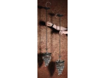 Two Electrified Hanging Light Fixtures