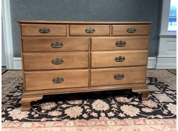 Statton Cherry Chippendale Style Double Dresser