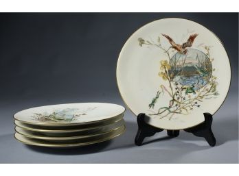 Five Pirkenhammer Aesthetic Period Decorated Plates