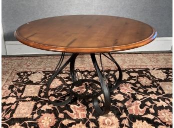 Milling Road By Baker, Maple And Iron Base Italian Made Decorative Table