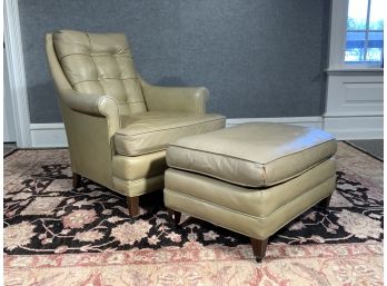 Clyde Pearson Leather Chair And Ottoman