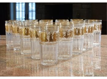 Updated** 22 Val St. Lambert Crystal Water Glasses - Danse De Flore