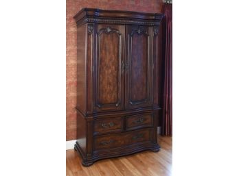 Contemporary Two-piece Palladian Style Armoire