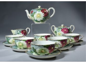 Japanese Hand Painted Porcelain Tea Set
