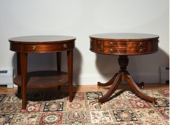 Contemporary Regency Style Inlaid Tables