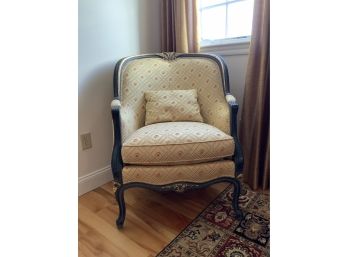 French Louis XV Style Barrel Back Arm Chair