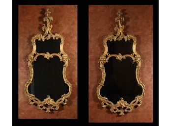 Rocco Style Carved And Gesso Gilt Italian Mirrors
