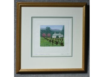 ' Vineyards In Spring ' Stephen Whittle Lithograph