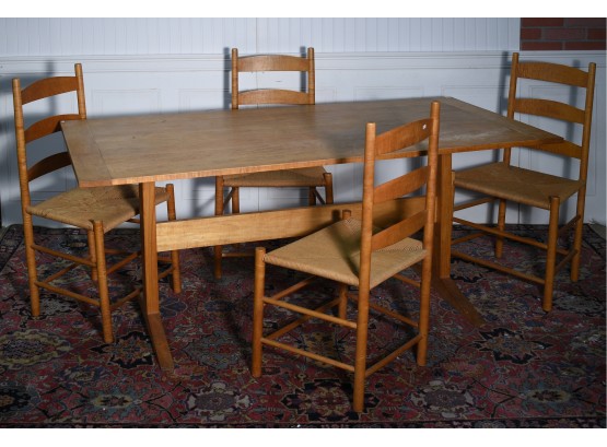 Shaker Style Dining Table With Four Chairs