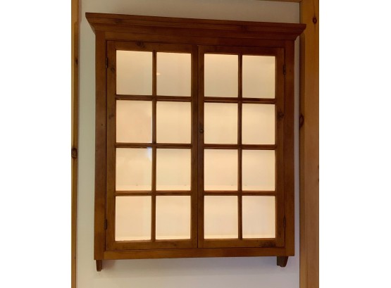 Country Pine Hanging Display Cabinet
