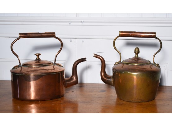 Two Copper Teapots