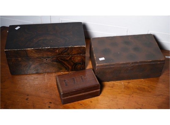 Two Antique Document Boxes