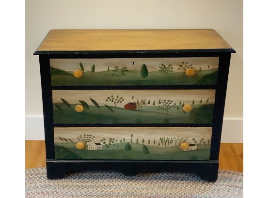 Country Pine Painted Chest