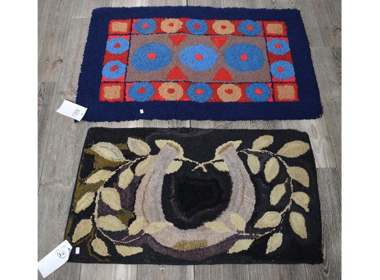 Two Hooked Scatter Rugs