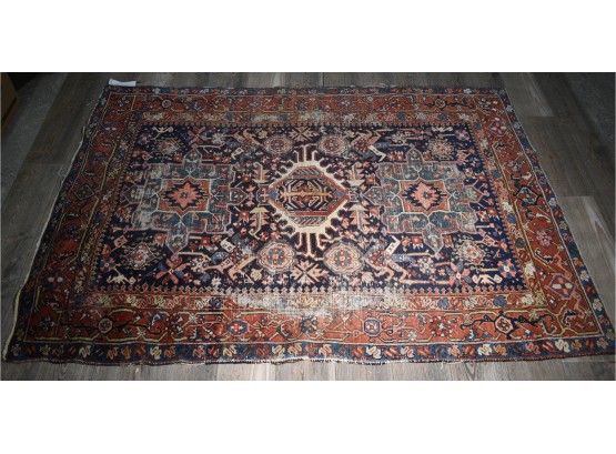 Antique Oriental Multi Colored Scatter Rug