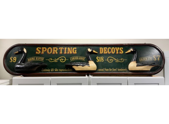 'sporting Decoys' Sign