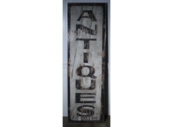 Wood 'Antique' Sign