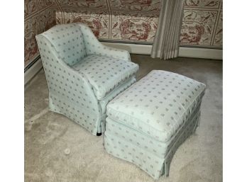 Down Filled Chair With Matching Ottoman