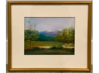 Donna Lund, Pastel, Landscape With Mountains