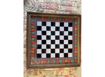 Ca. 1880 'Mary Tryan' Reverse Painted On Glass Game Board