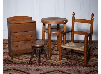Four Piece Country Children's Furniture Lot