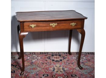 18th C. Queen Anne Mahogany Table With Drawer