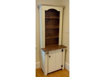 White Painted Country Pine Set Back Cupboard