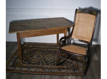 Country Table And A Lincoln Rocker