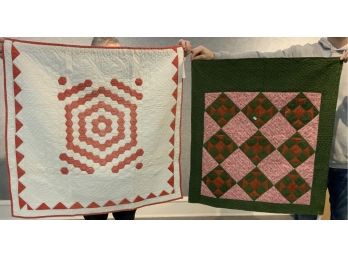 Two Antique Patchwork Baby Quilts