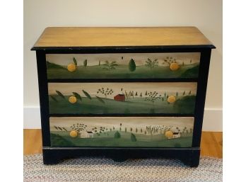 Country Pine Painted Chest