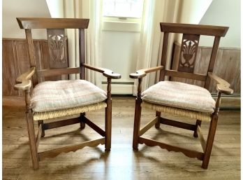 Pr Of Custom Made Canadian Arm Chairs