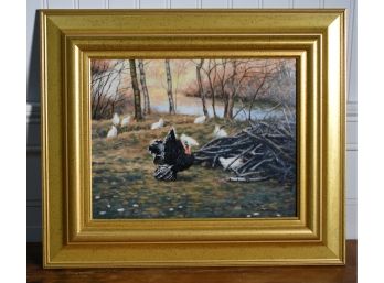 Sandy Eames Painting, Turkey And Chickens