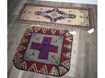 Two Hooked Scatter Rugs