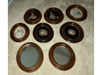 Eight Victorian Walnut Frames