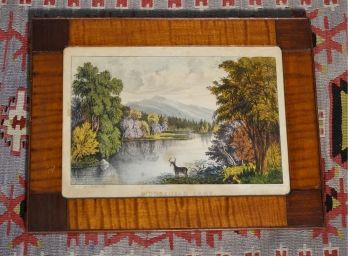Currier And Ives Print 'Moose Head Lake'