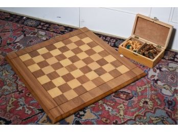 20th C. Chess Board With Players